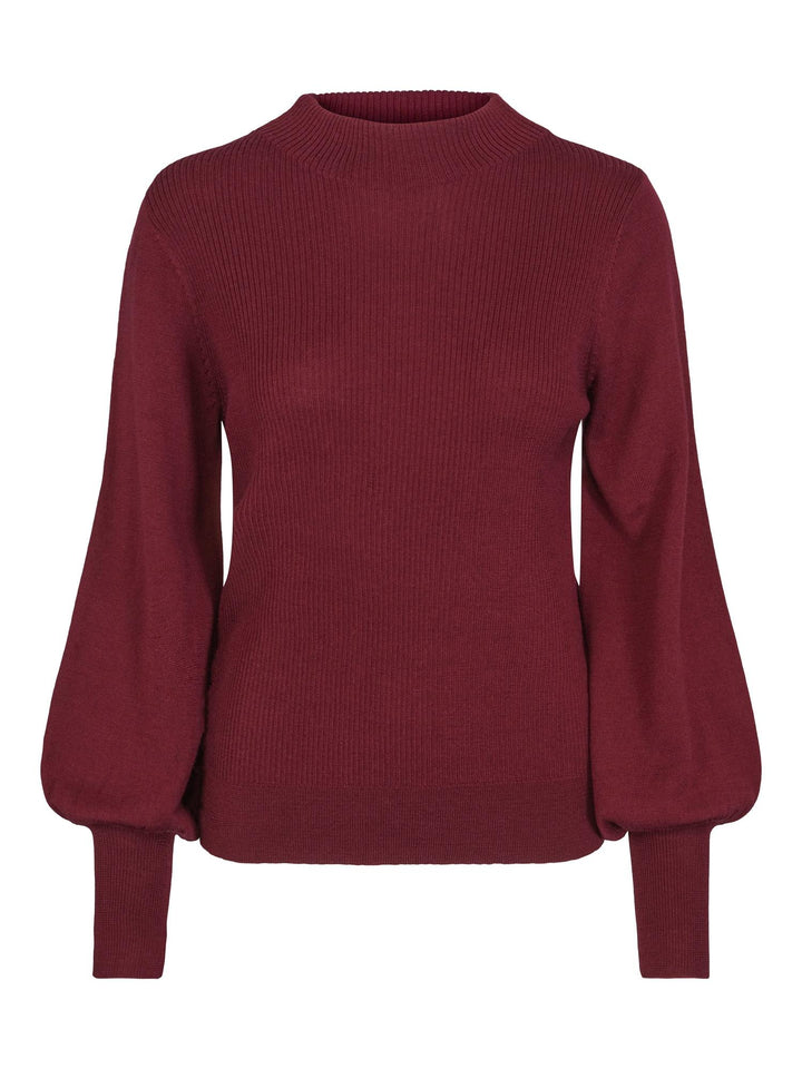 Ribbed merino sleeve pullover