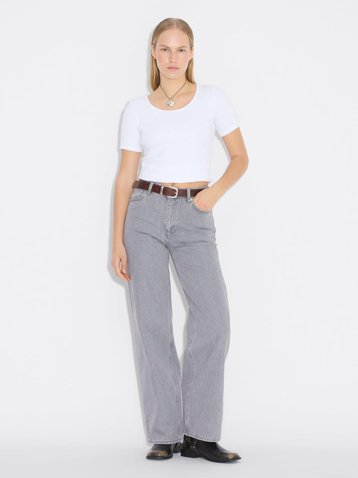 Rib Open Neck Tee 26-02