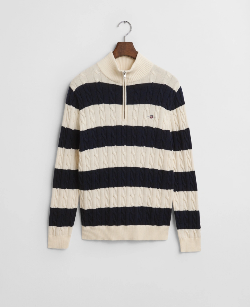 Cotton Cable Half Zip