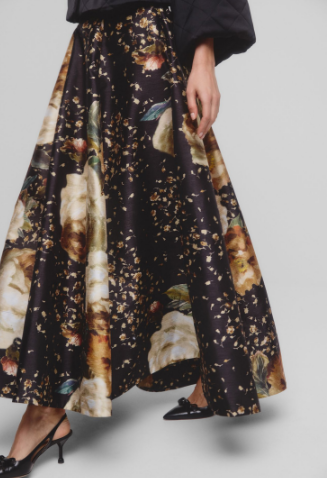 Tailored Satin Skirt