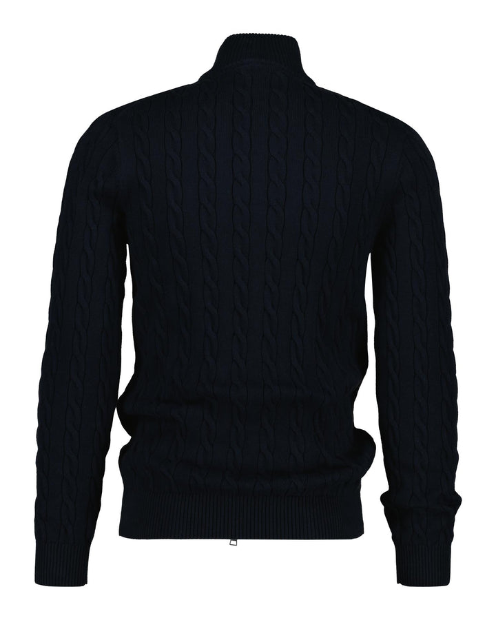 Cotton Cable Zipped Cardigan