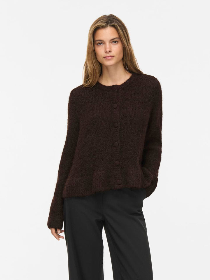 Vibows L/s Flounce Knit Cardigan-Noos