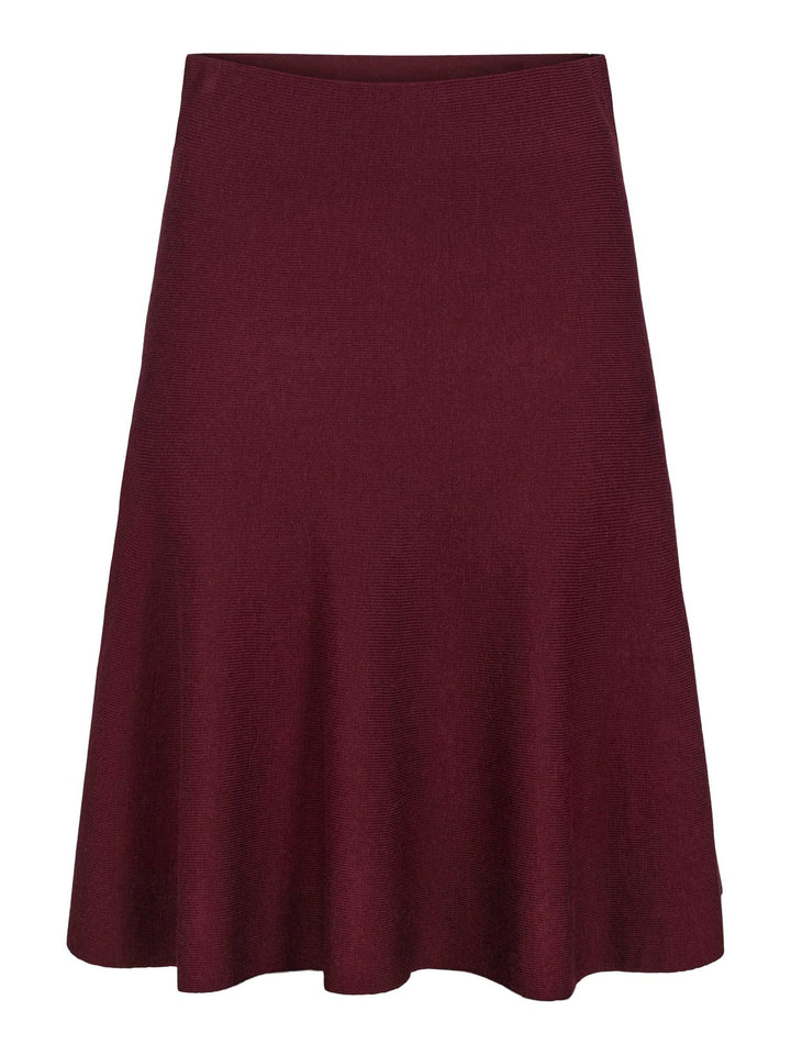 Knitted merino wide skirt