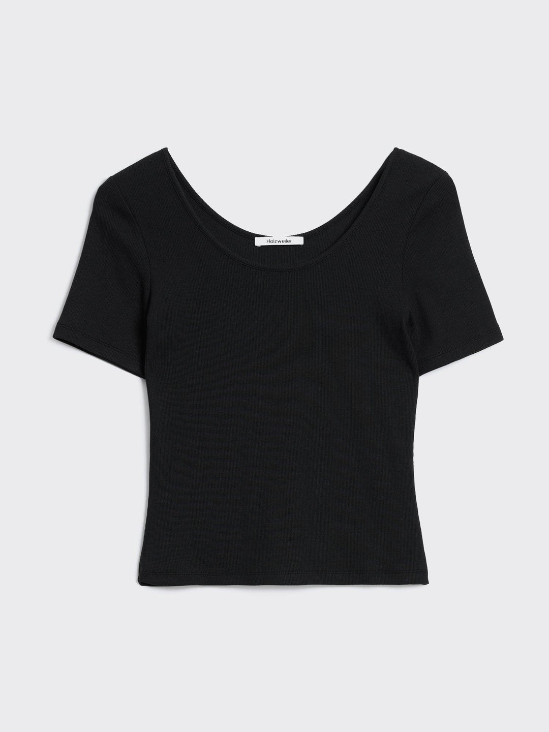 Rib Open Neck Tee