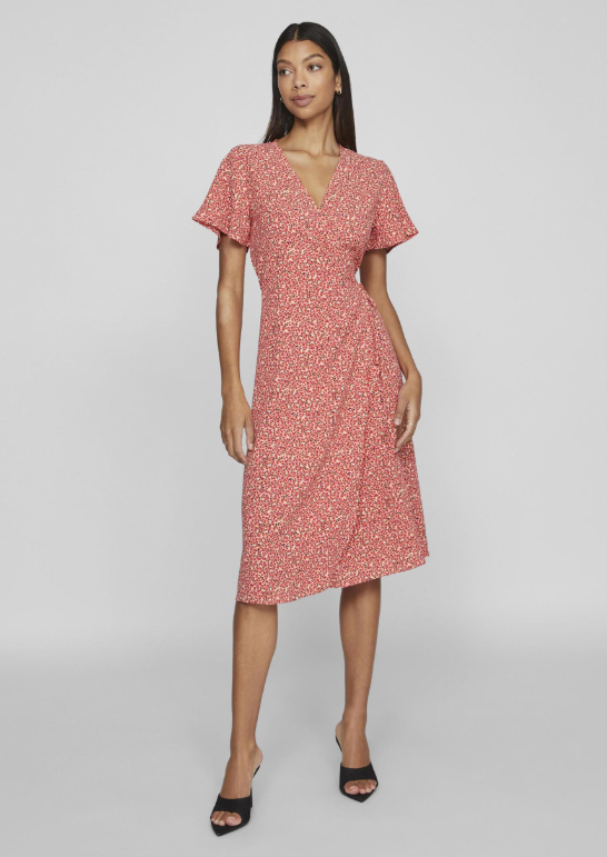 VILovie S/s Wrap Midi Dress