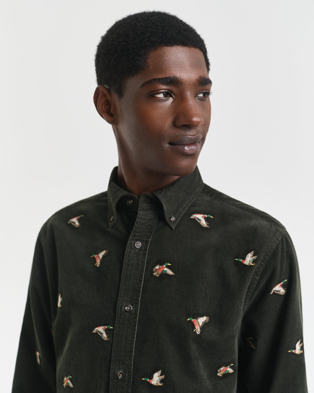 Reg Embroidered Corduroy Shirt