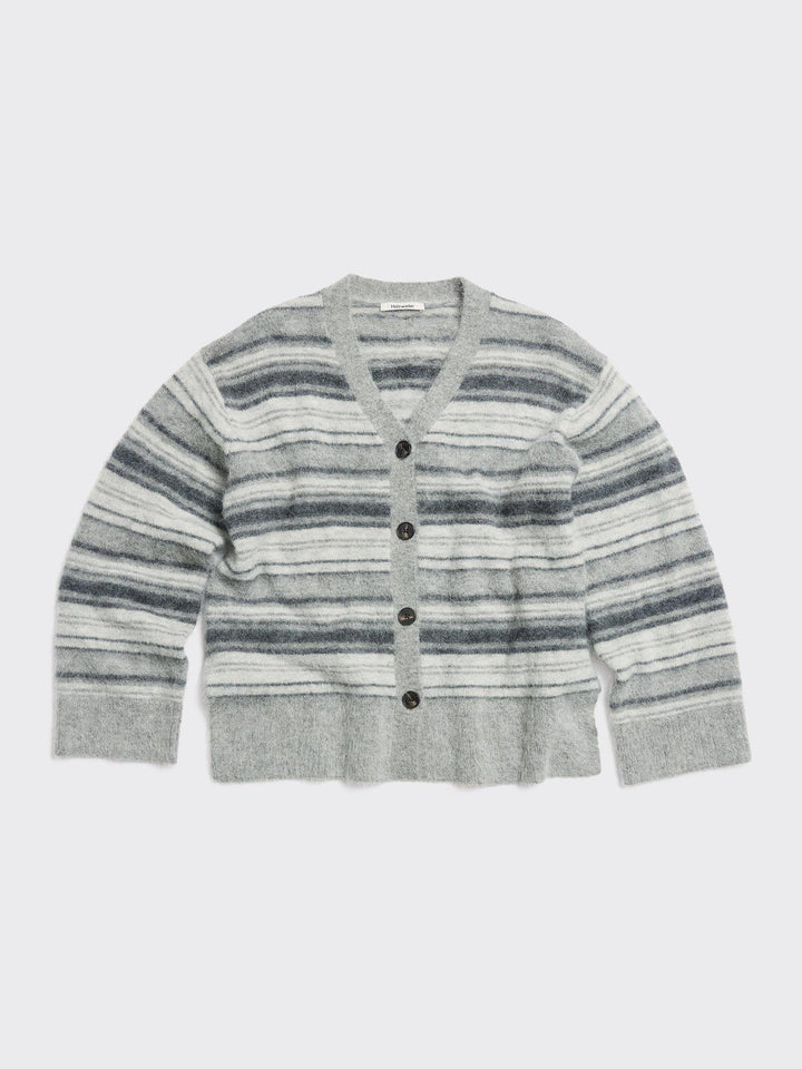 Fluffy Stripe Cardigan
