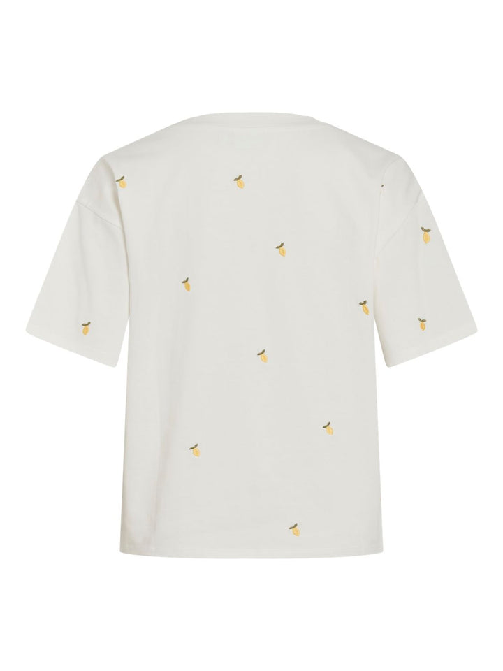 Vimonie Emb O-Neck S/s/rn