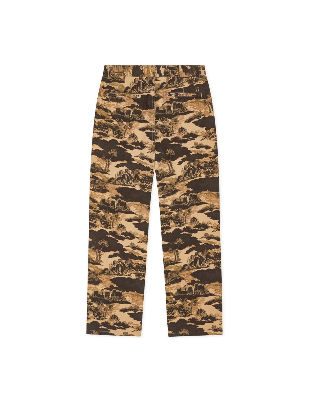 Aop Pleated Canvas Chino Pants