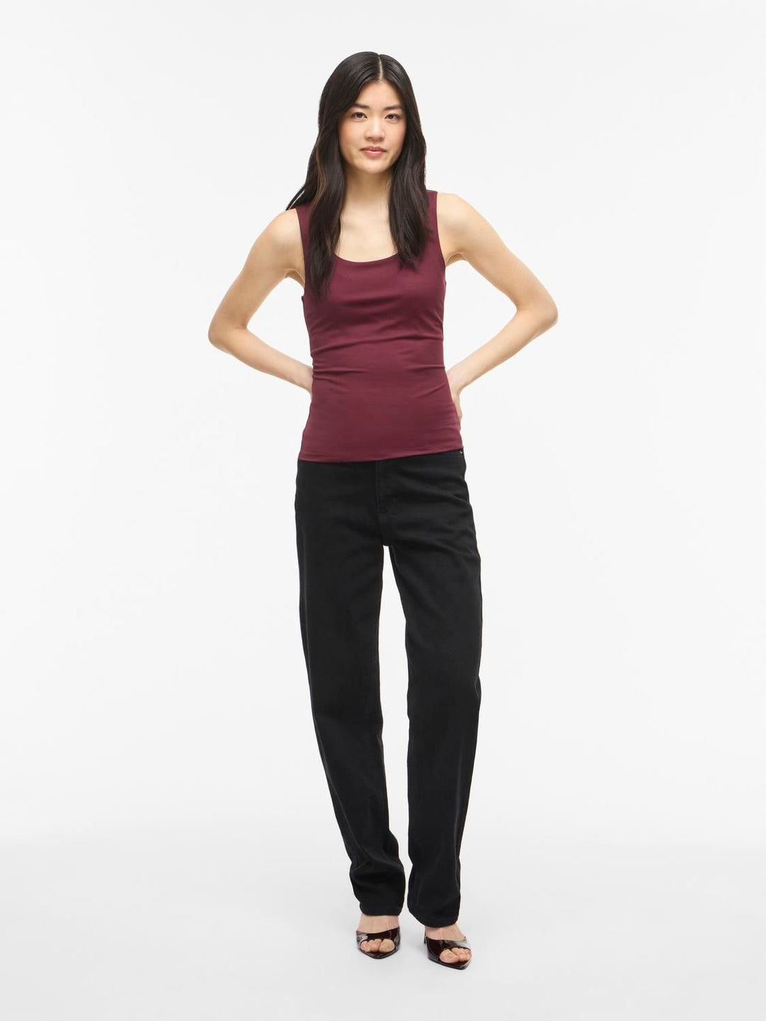 Vikenza U-Neck S/l Tank Top Rev - Noos