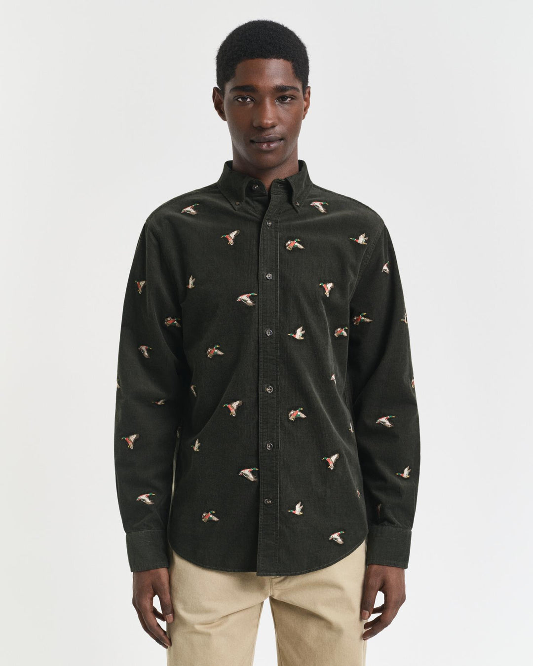 Reg Embroidered Corduroy Shirt