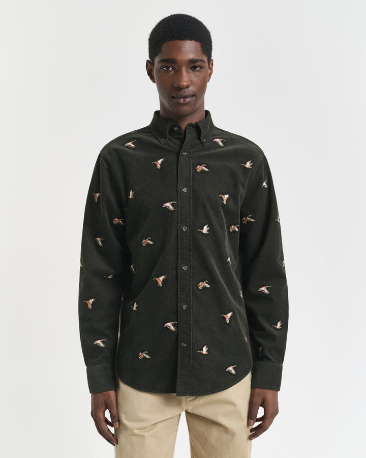 Reg Embroidered Corduroy Shirt