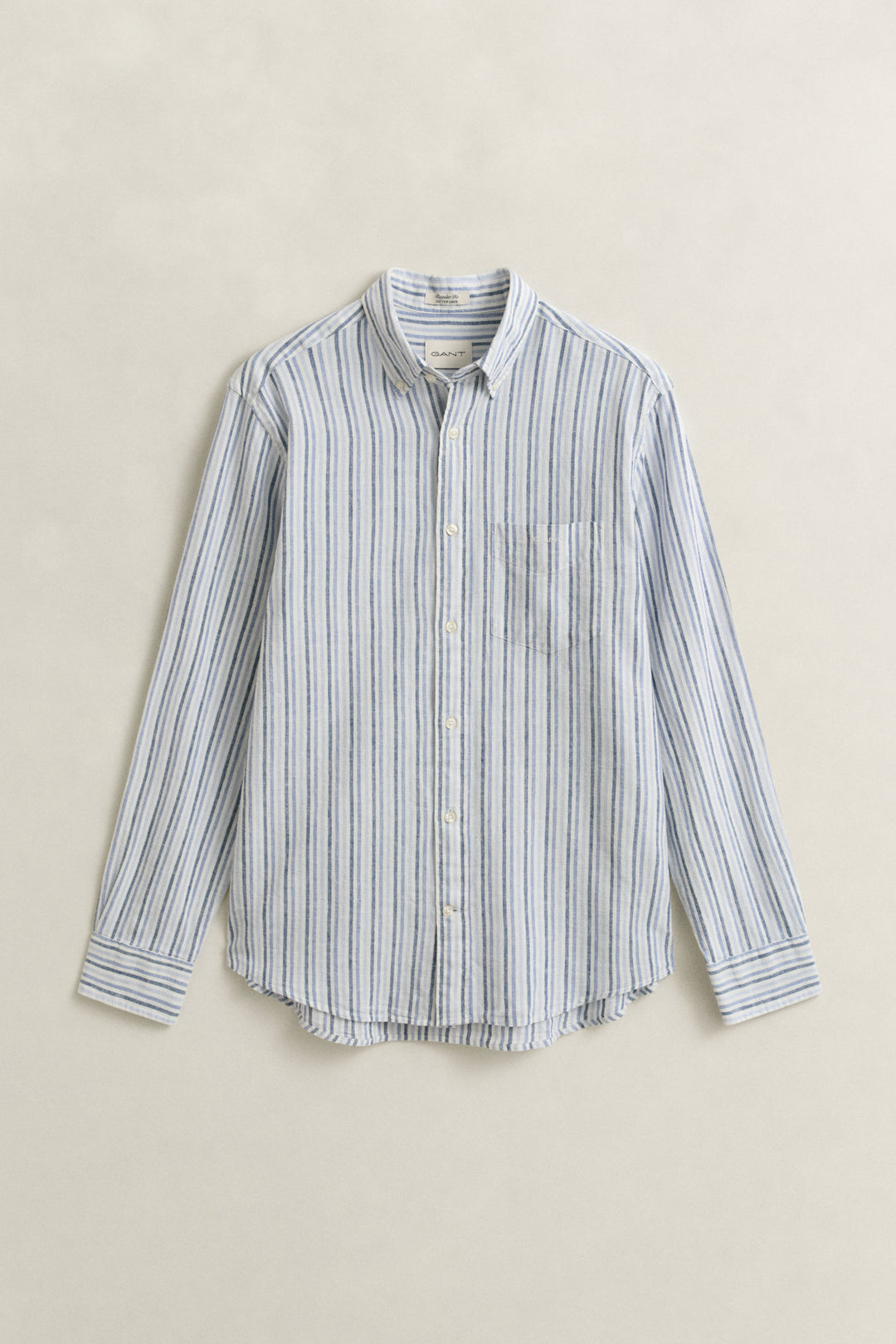 Reg Cotton Linen Stripe Shirt