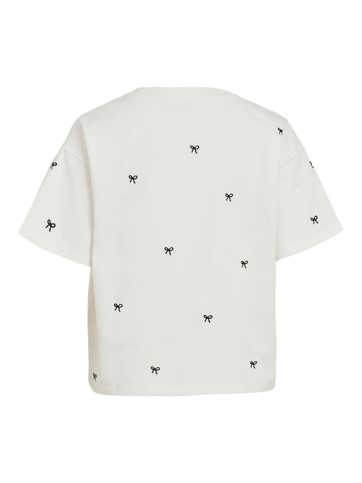 Vimonie Bow O-Neck S/s T-Shirt/rn