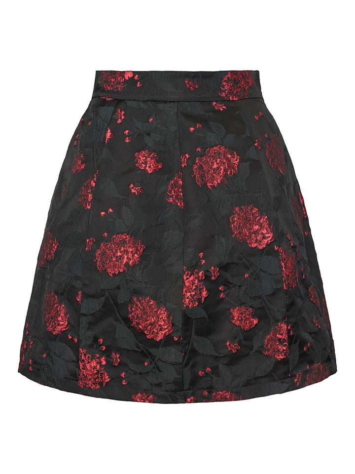 Jacquard wide skirt