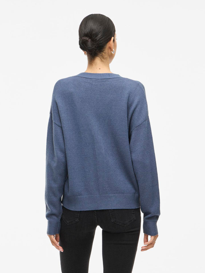 Viril V-Neck Knit Cardigan - Noos