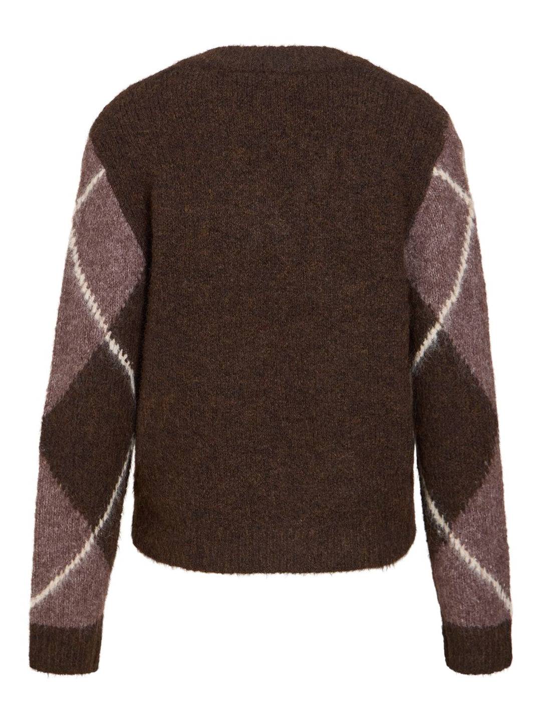 Vitolise V-Neck L/s Check Knit Top/tes