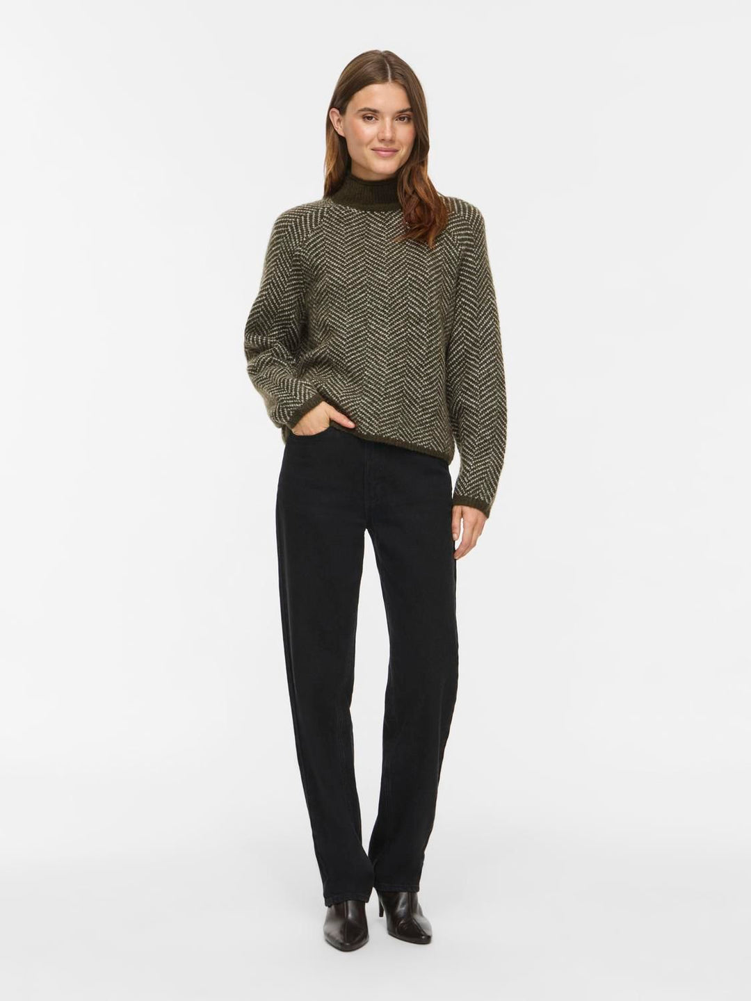 Vilory High Neck L/s Knit Top - Noos