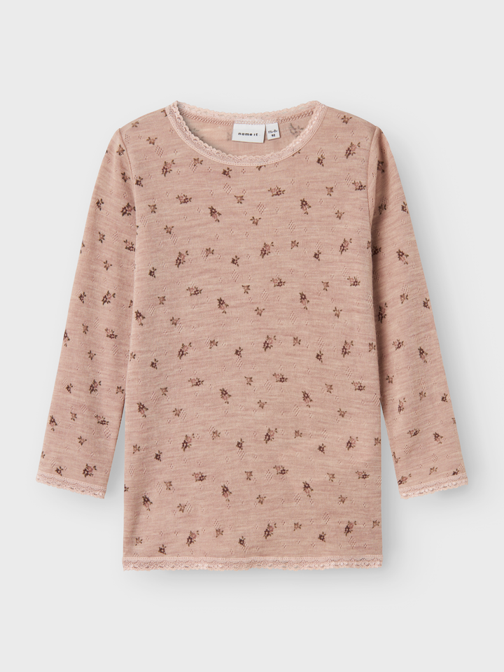 NMFWANG WOOL NEEDLE LS TOP NOOS