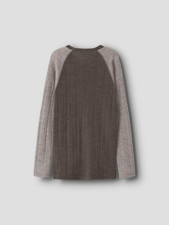 NKMWANG WOOL NEEDLE LS TOP SOLID