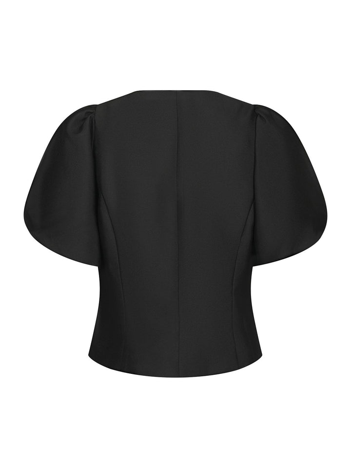 Anela Mandarin Dull Satin Blouse