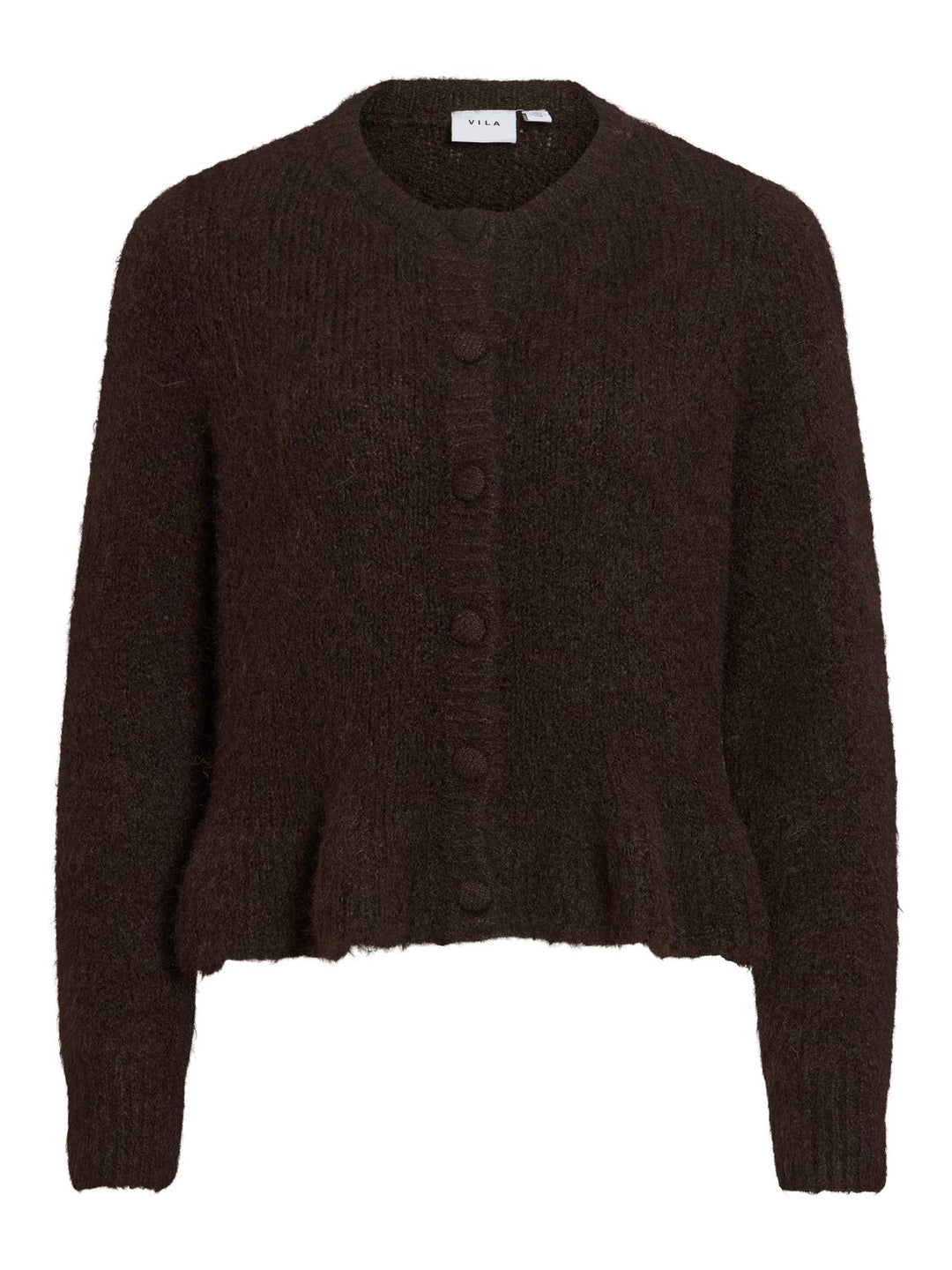 Vibows L/s Flounce Knit Cardigan-Noos