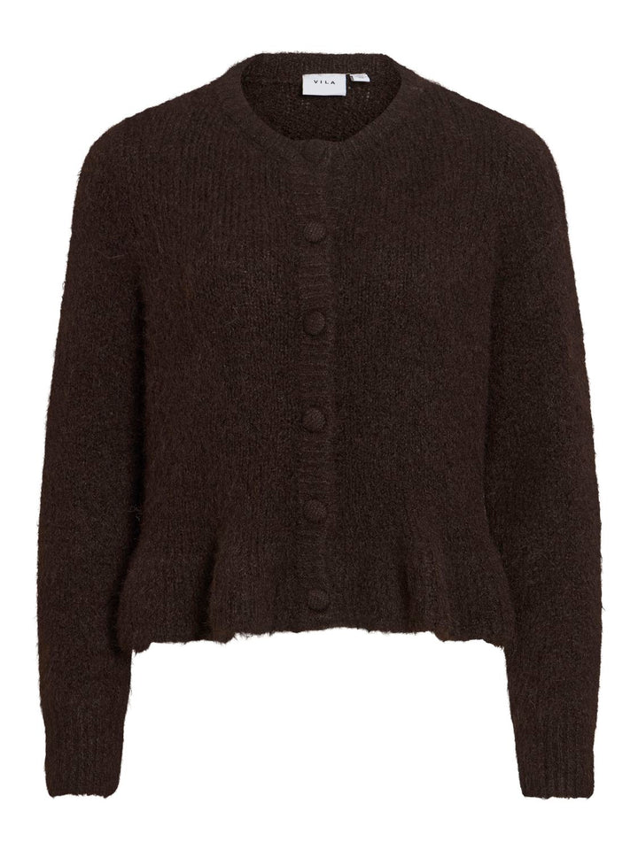Vibows L/s Flounce Knit Cardigan-Noos