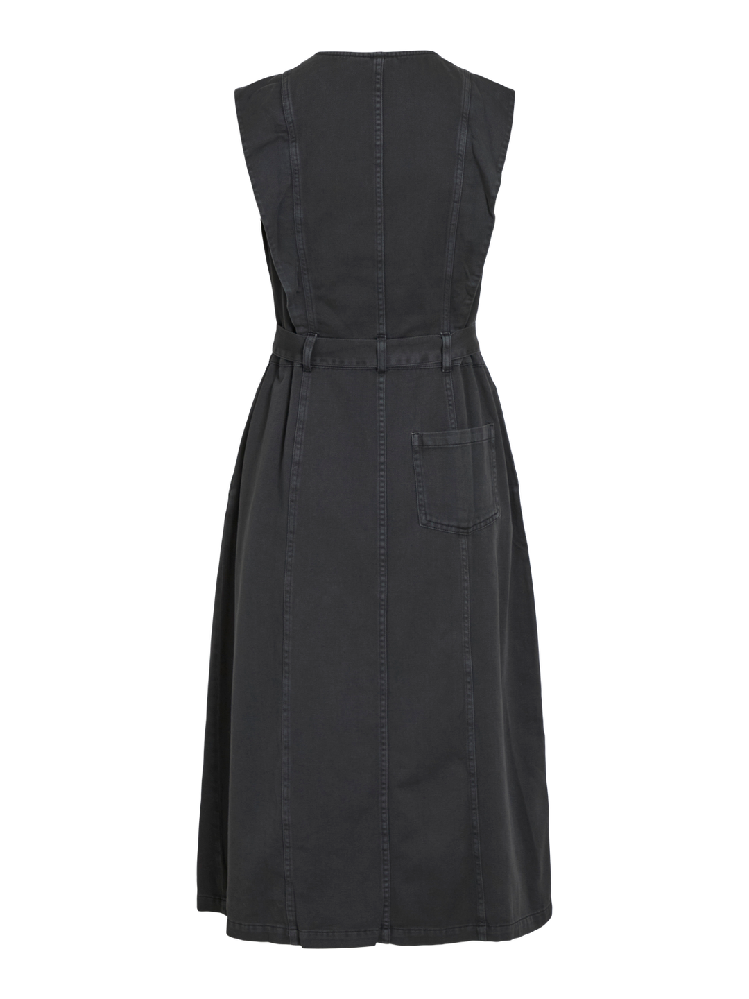 VILUCIANNE O-NECK S/S MIDI DRESS BLK