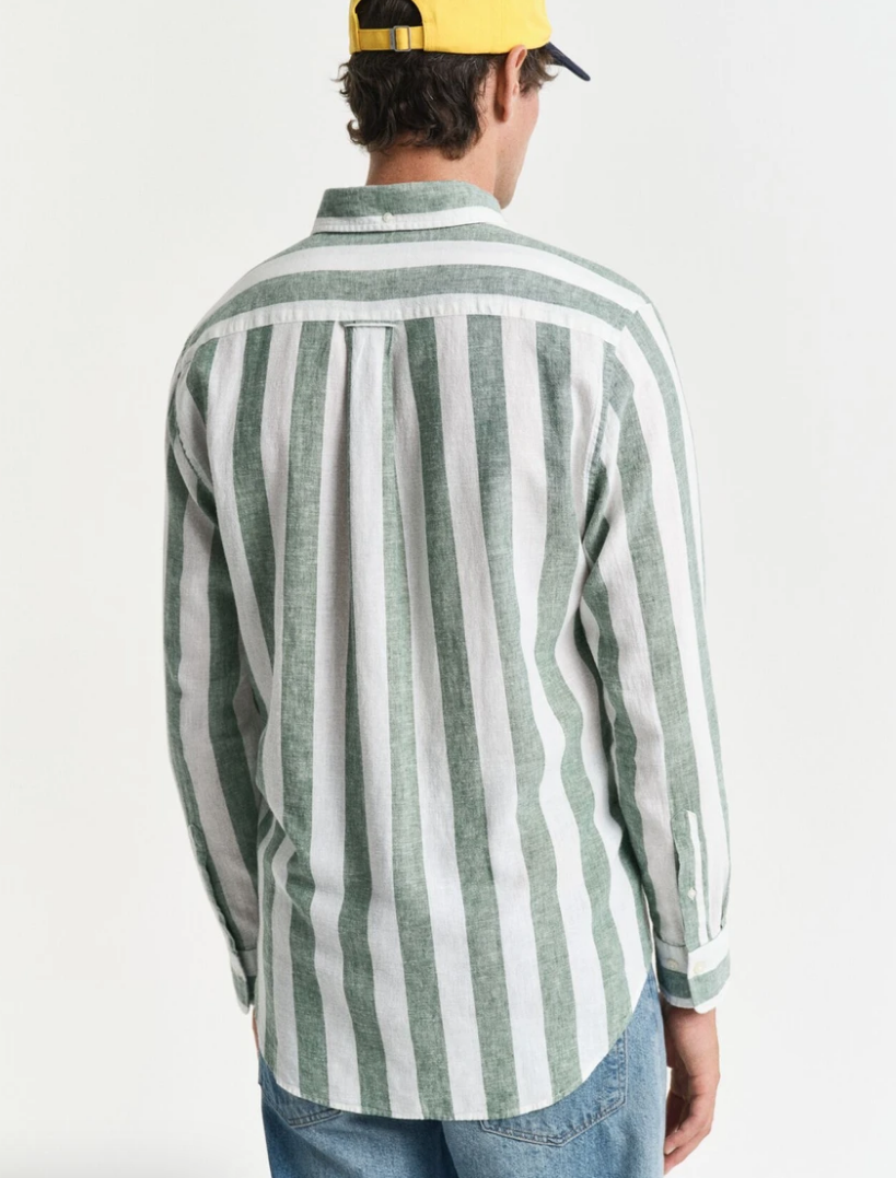 Reg Cotton Linen Bold Stripe