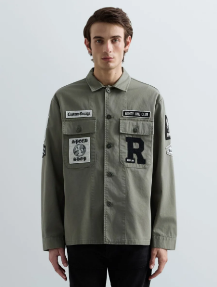 OVERSHIRT WITH PATCH AND LOGO