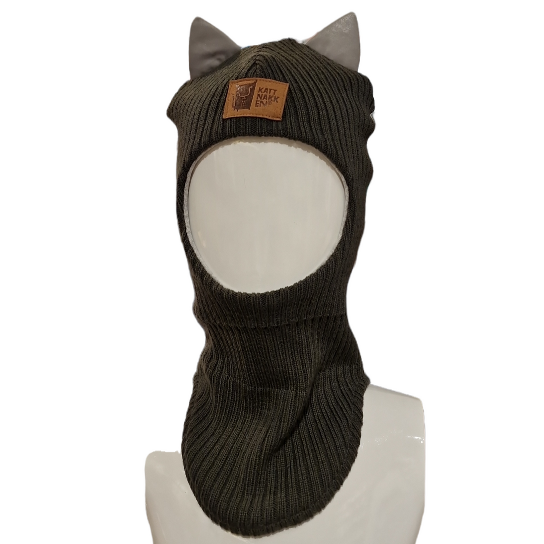 KATTNAKKEN BALACLAVA ULL RIB