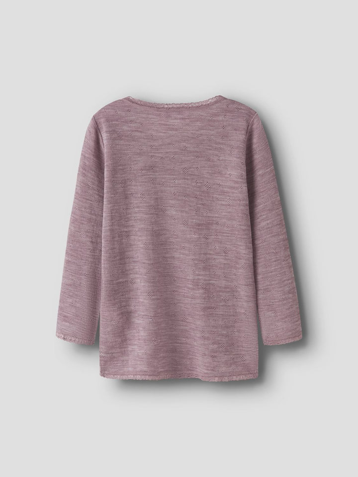 NMFWANG WOOL NEEDLE LS TOP SOLID NOOS