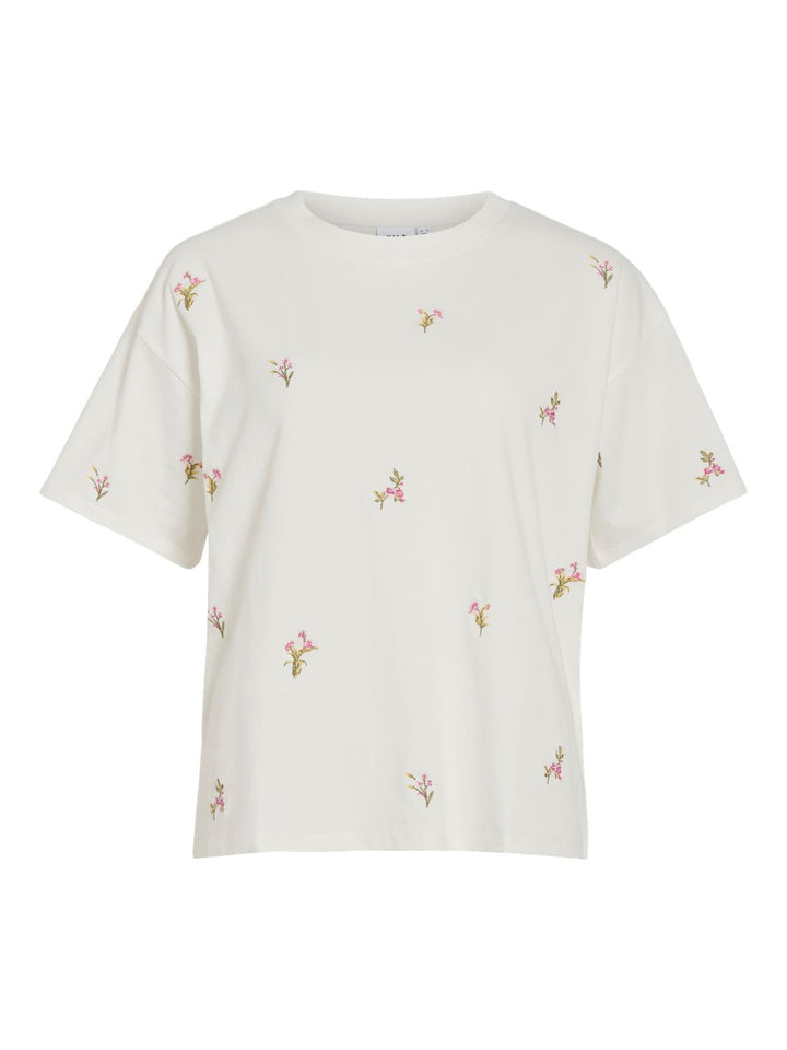Vimonie Emb O-Neck S/s/rn