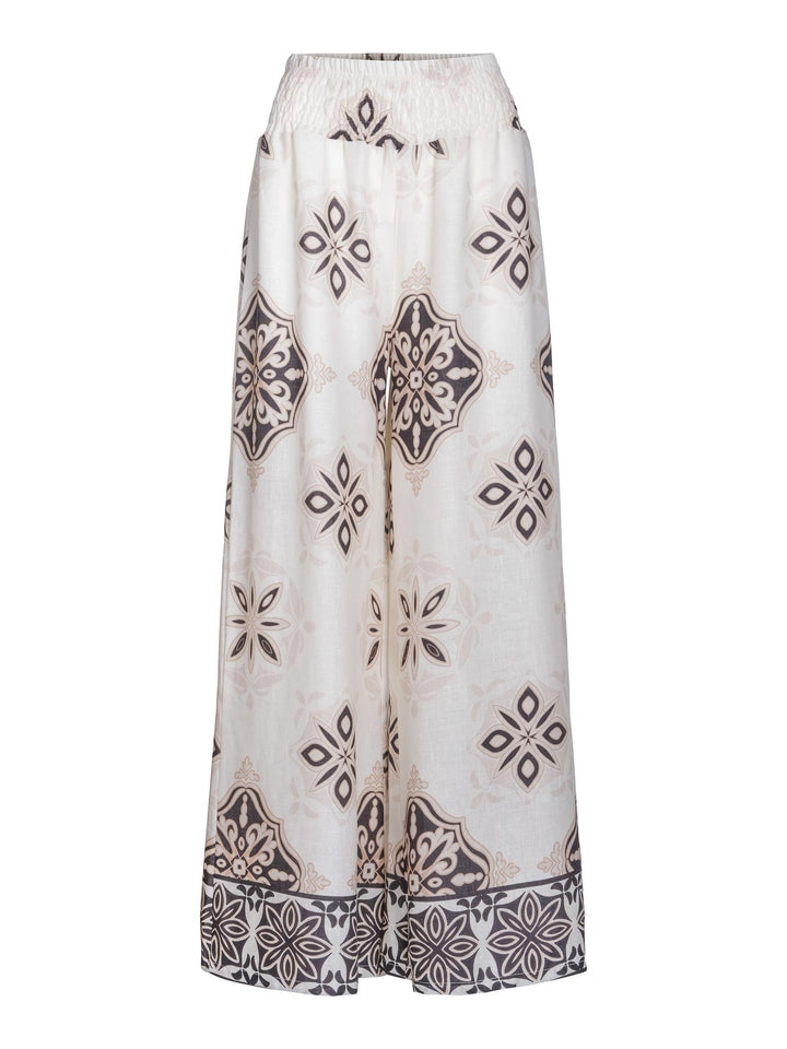 Printed wide trouser