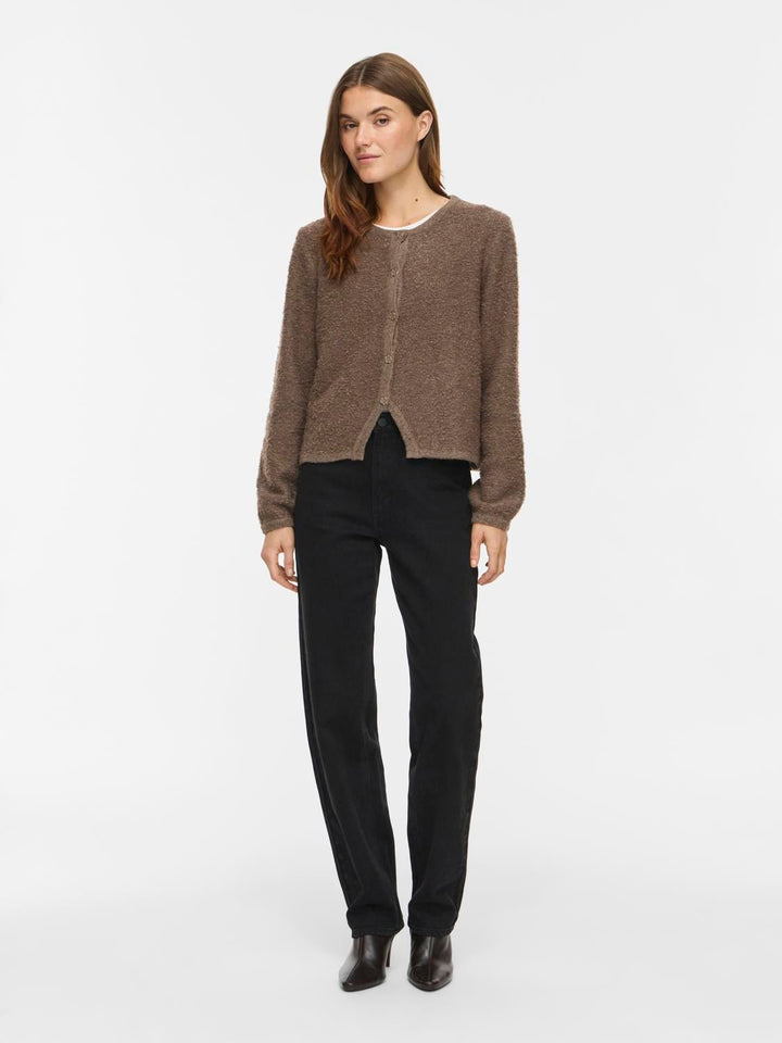 Vipigga O-Neck L/s Knit Jacket Noos