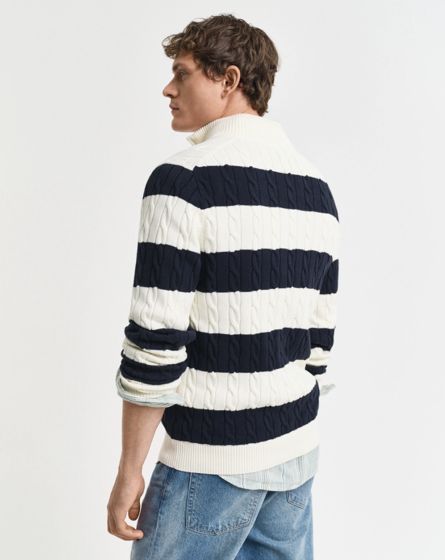 Cotton Cable Half Zip