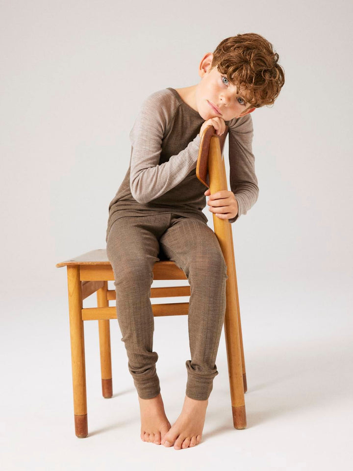 NKMWANG WOOL NEEDLE LONGJOHN SOLID