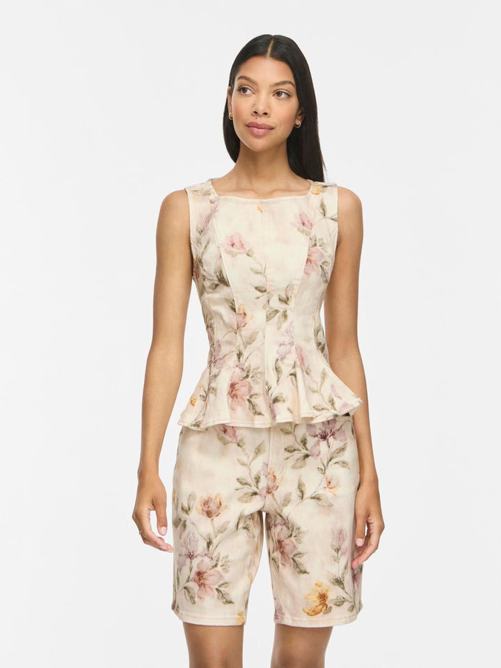 Vichia S/l Peplum Top