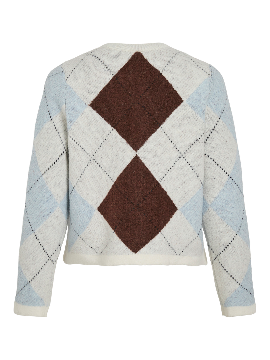 Vikayla O-Neck L/s Check Knit Cardi/bfs
