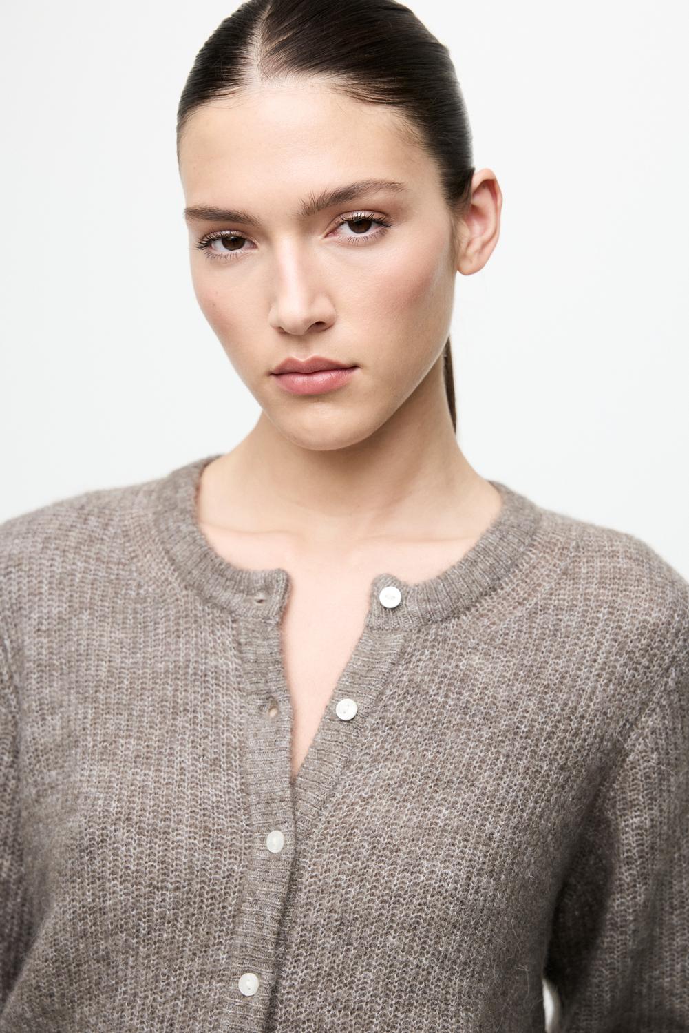 Vilory O-Neck L/s Knit Cardigan-Noos