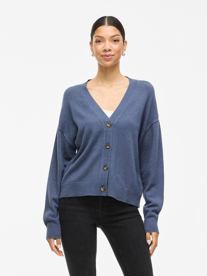 Viril V-Neck Knit Cardigan - Noos