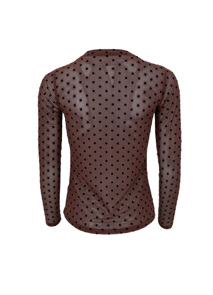 BCJENNIE Dotted Mesh Blouse