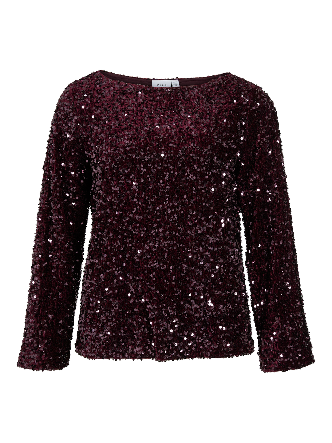 Vifaith Boat Neck L/s Sequin Top/2
