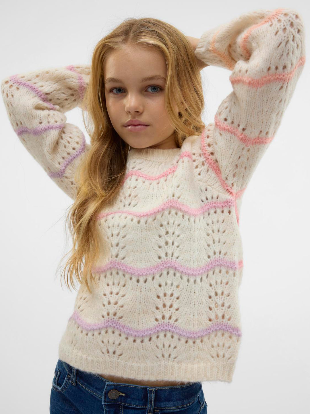 VMHATTY LS O-NECK STITCH PULLOVER GIRL