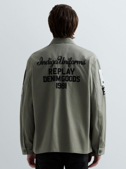 OVERSHIRT WITH PATCH AND LOGO