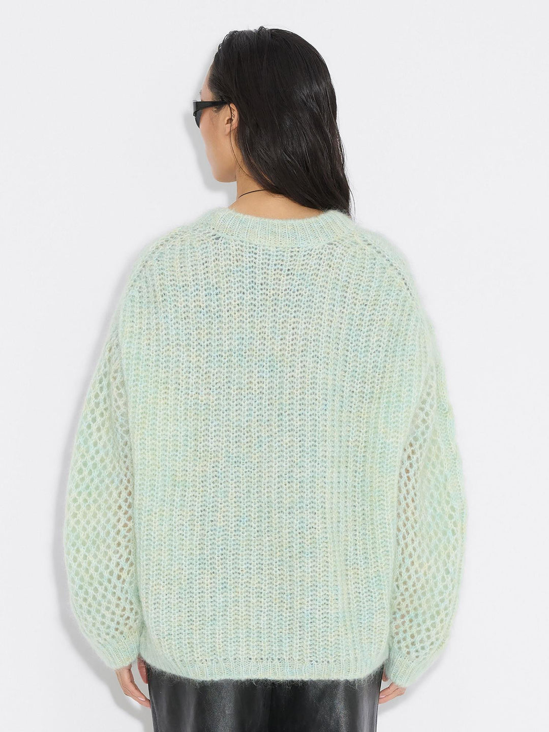 Mohair Cable Knit Crew