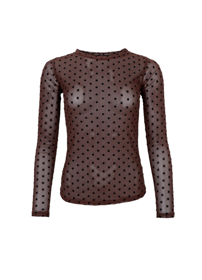 BCJENNIE Dotted Mesh Blouse