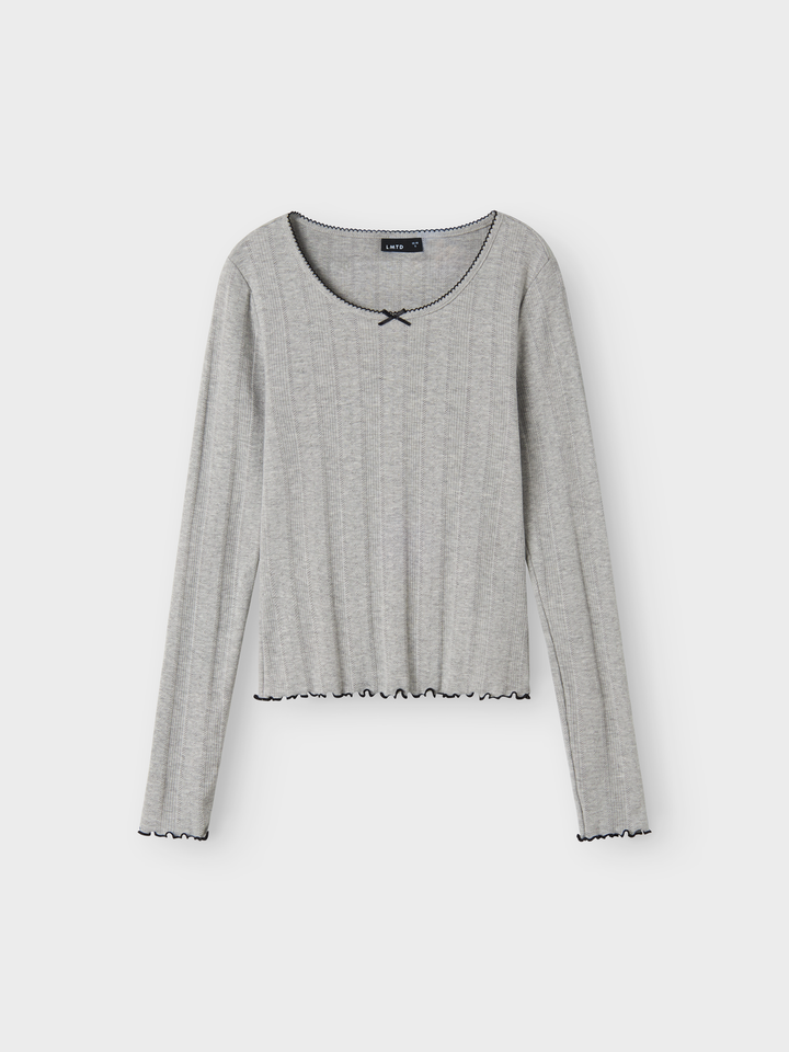 NLFNAMEL LS SHORT DEEP NECK TOP