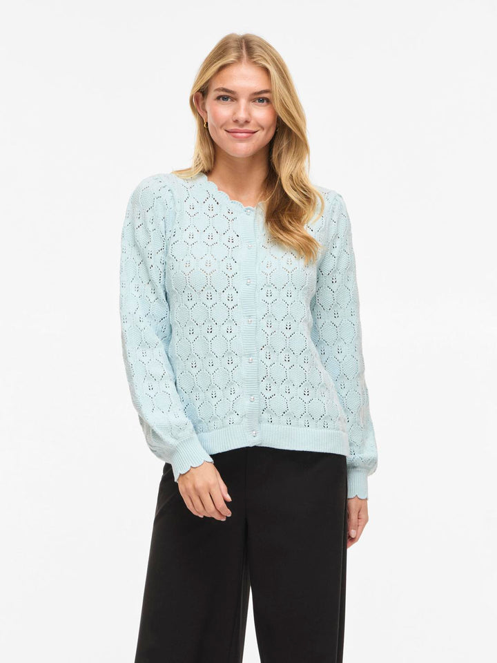 Vilowen L/s O-Neck Knit Cardigan/pb/r/1