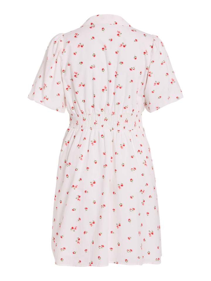 VICILLE ANN V-NECK 2/4 SHORT DRESS/LN